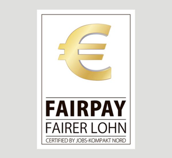 Senioren-Zentren Geschwister Jensen GmbH: Wir tragen das FairPay-Zertifikat der Jobs-Kompakt Nord für fair gezahlte Löhne