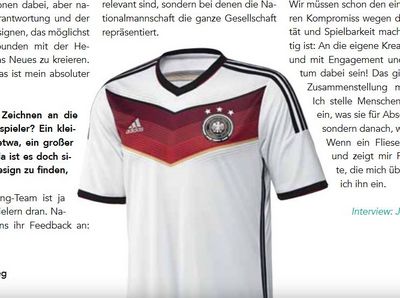 Das Trikot der deutschen Fußball-Nationalmannschaft aus dem Einstieg Magazin