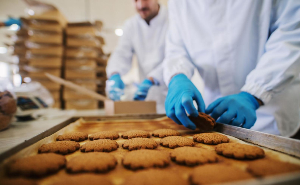 Kekse, die von Süßwarentechnologen hergestellt werden.