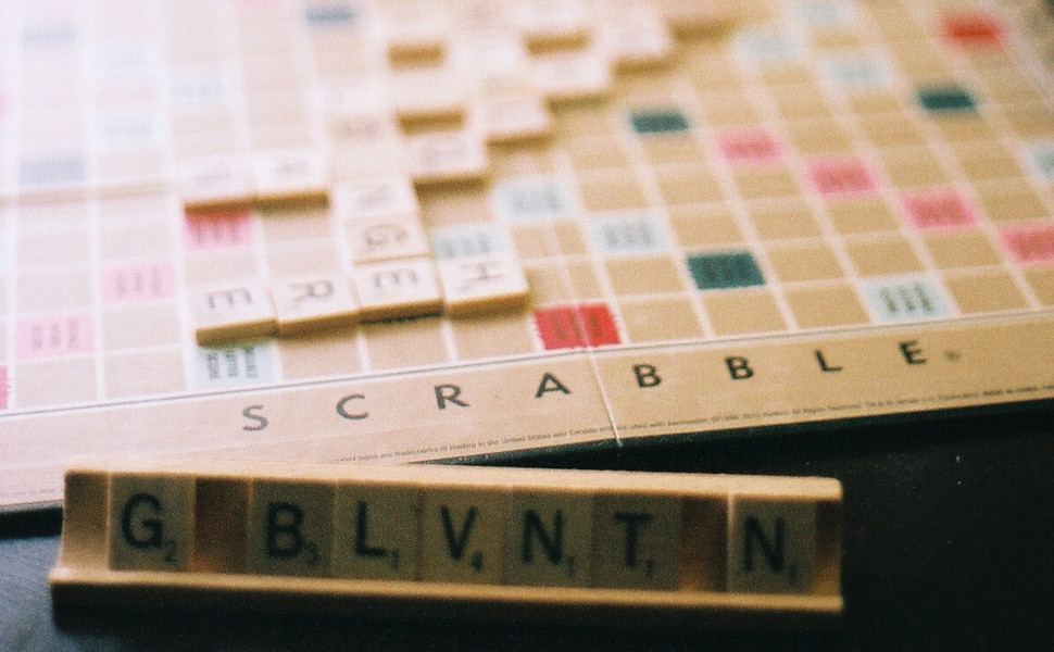 Spielbrett des Spiels Scrabble